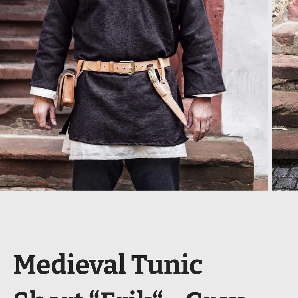 Medieval Gray Tunic, Burgschneider XXL Cotton